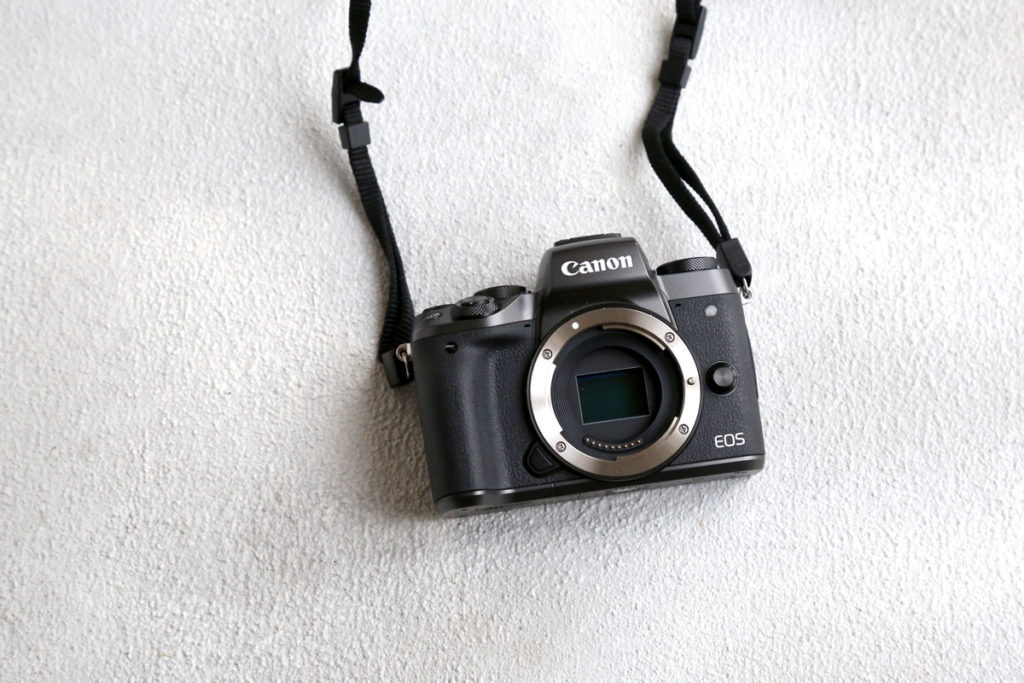 レンズを外したミラーレスのボディ